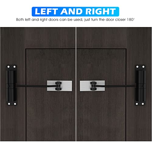 HASTHIP® 3pcs Door Closer,Zinc Alloy Automatic Safety Spring Door Closer,Adjustable Closing Hinge Quiet for Wooden Metal Security Weight Up to 30 Kgs (Black) HASTHIP® 3pcs Door Closer,Zinc Alloy Automatic Safety Spring Door Closer,Adjustable Closing Hinge Quiet for Wooden Metal Security Weight Up to 30 Kgs (Black)
